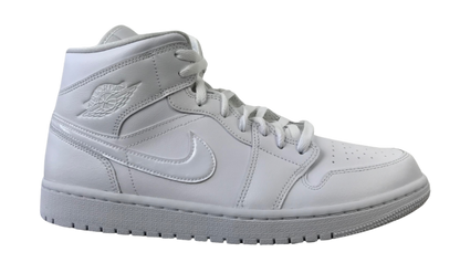 Jordan 1 Mid Triple White